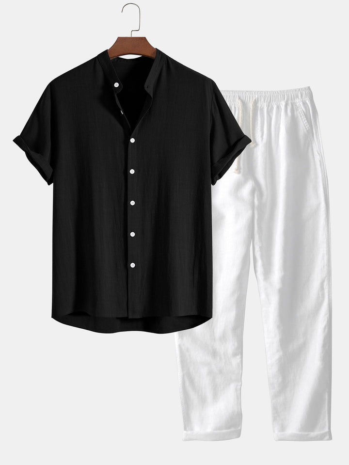 VINCE™ Elegantes Ensemble aus Leinenhemd und Hose