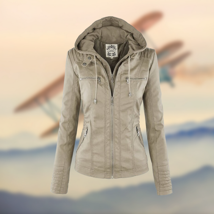 Thalia™ modische Lederjacke