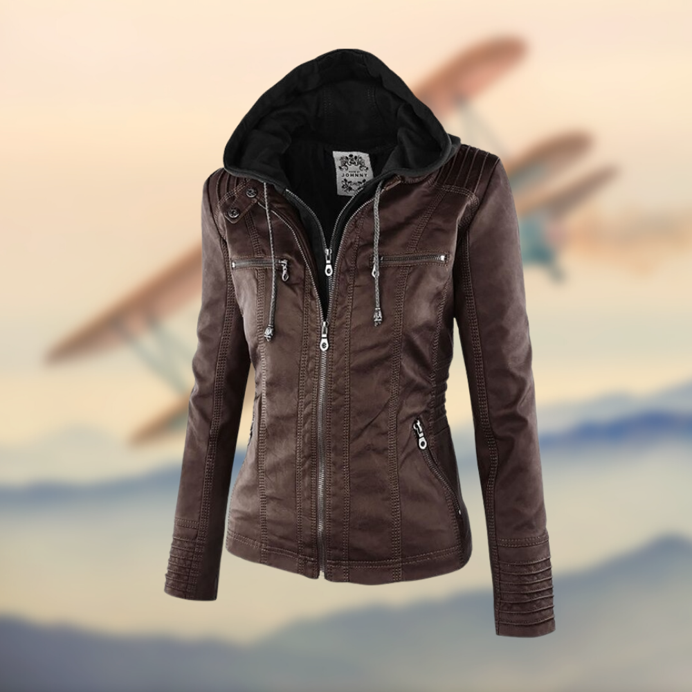 Thalia™ modische Lederjacke