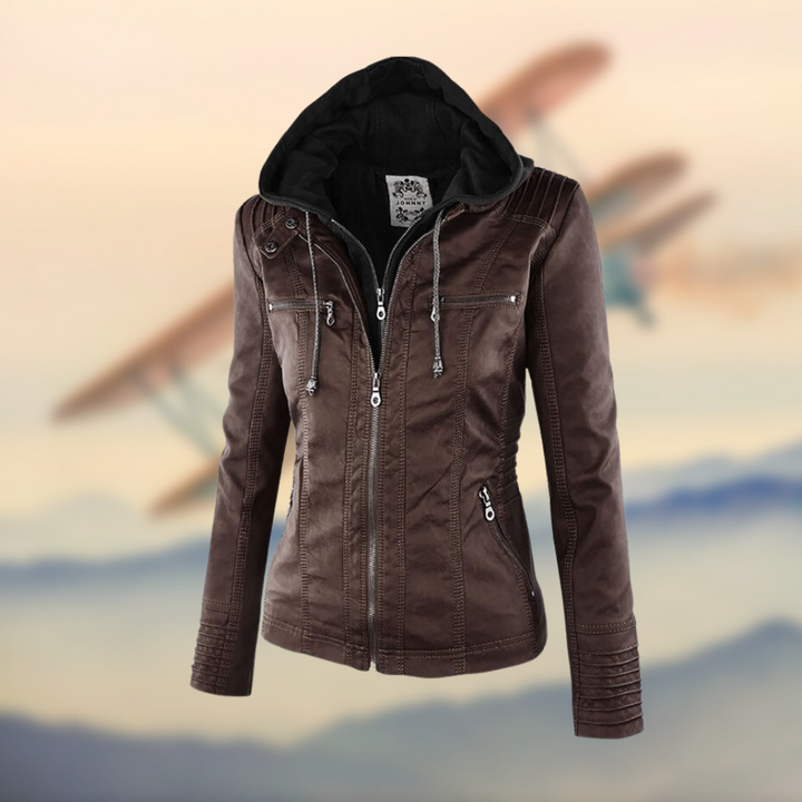Thalia™ modische Lederjacke