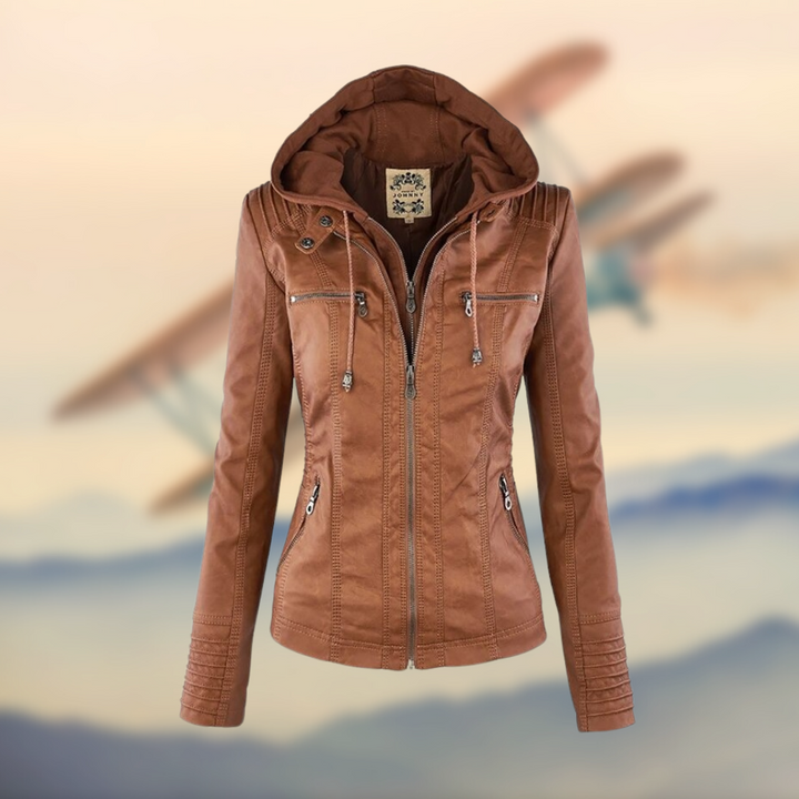 Thalia™ modische Lederjacke