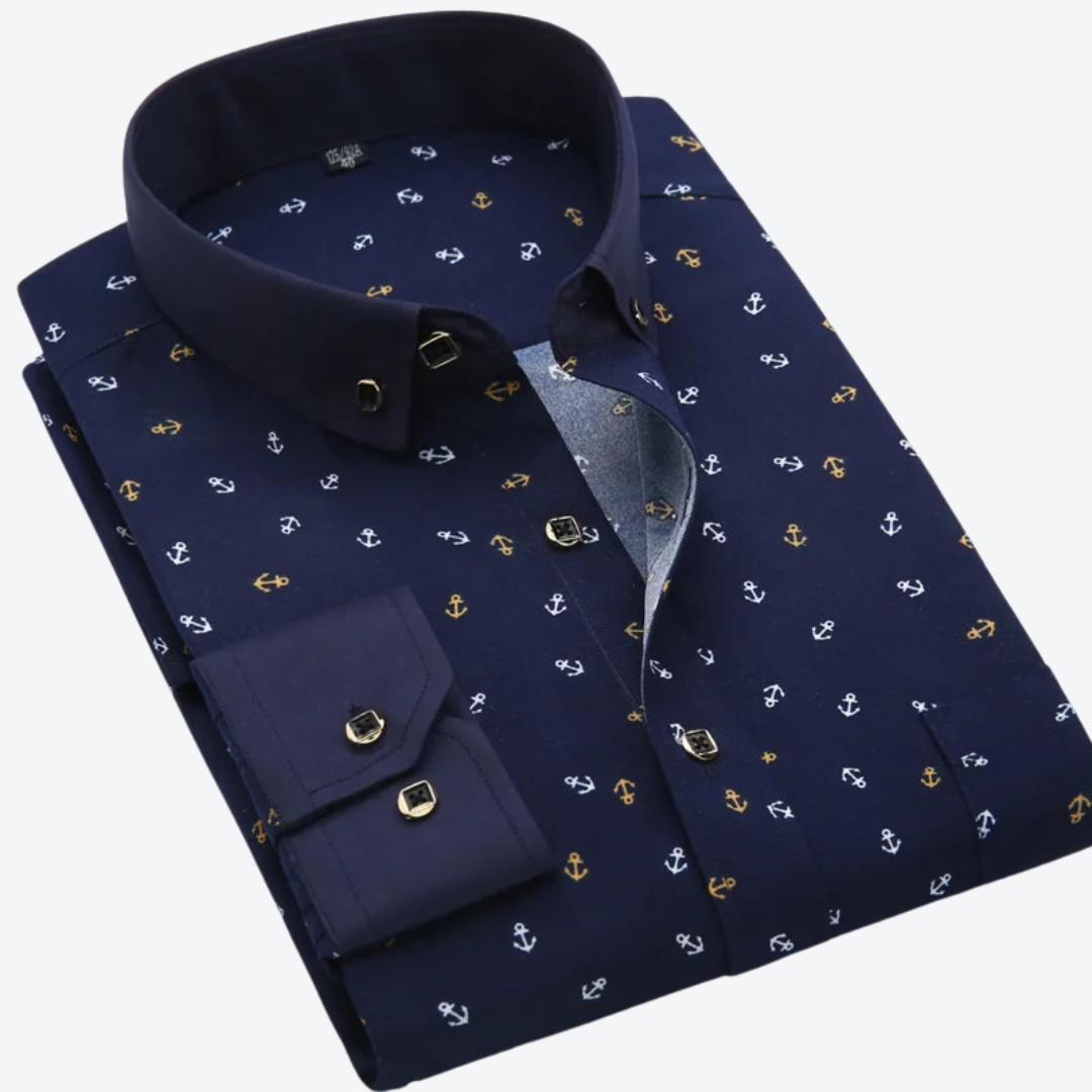 Navy with Anchor Print / 38