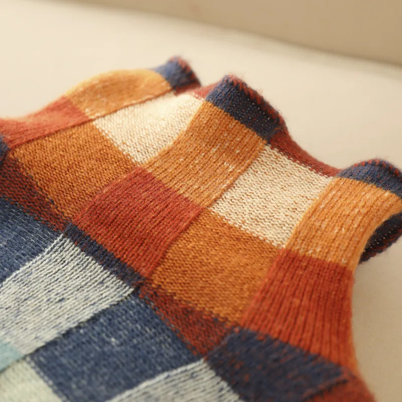 Elina™ Patchwork-Rollkragenpullover