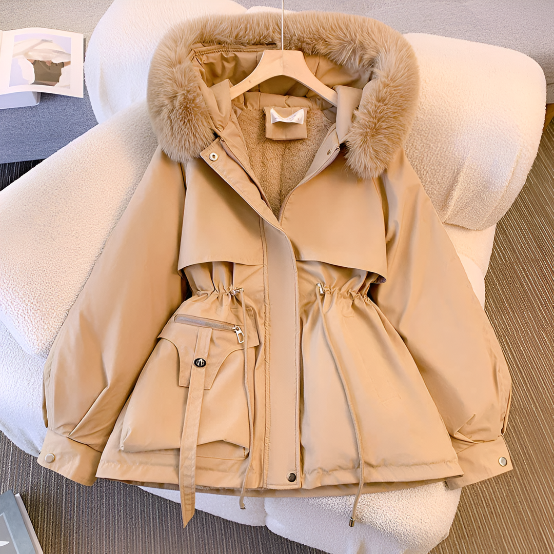 Rhea™ | Chic Faux Fur Trim Coat