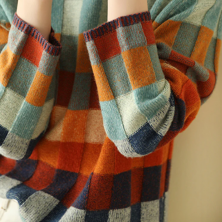 Elina™ Patchwork-Rollkragenpullover