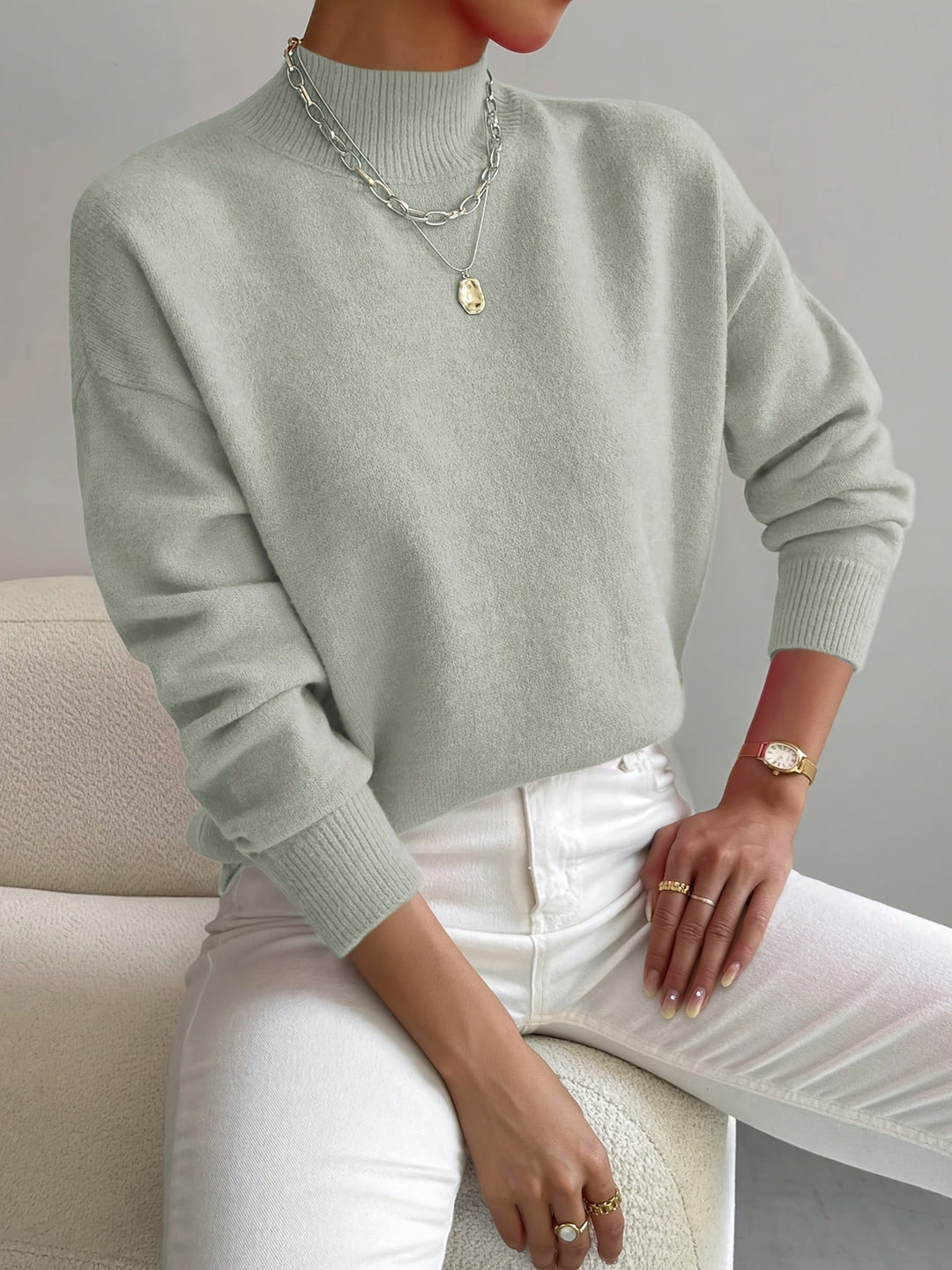 Vionne™ | High Neck Sweater