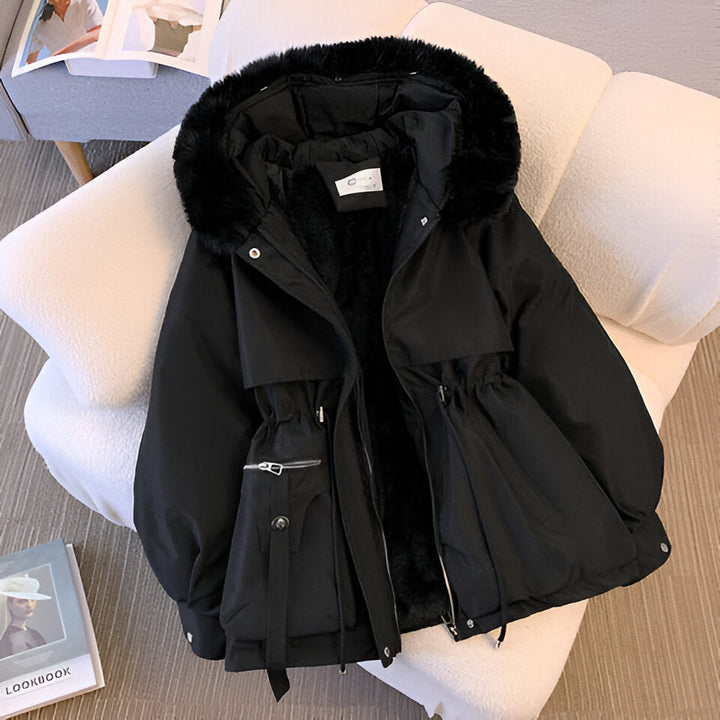 Rhea™ | Chic Faux Fur Trim Coat
