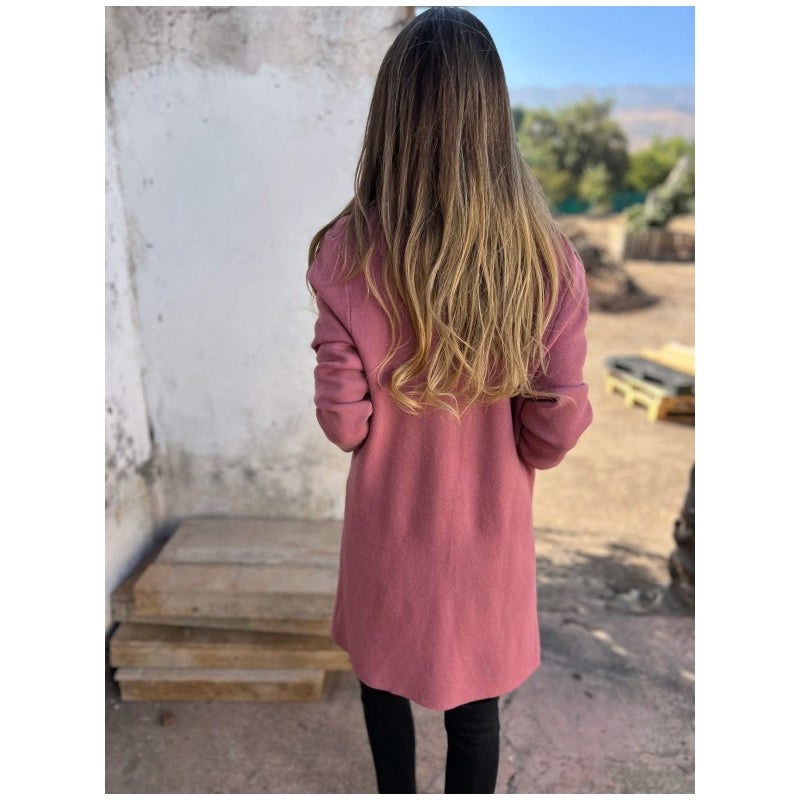 Leonie™ Langärmelige Strickjacke mit Anzugkragen